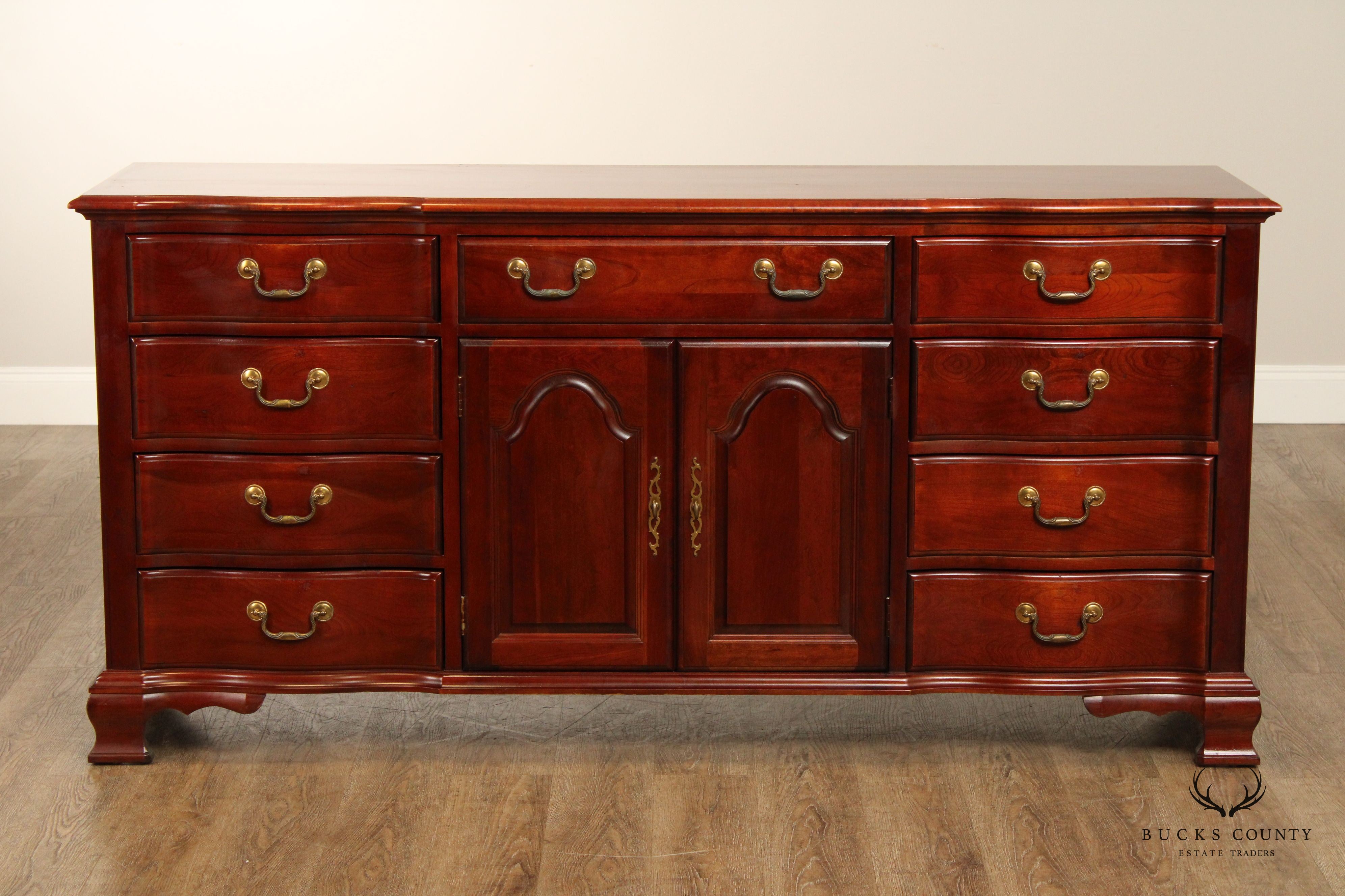 PENNSYLVANIA HOUSE CHIPPENDALE STYLE CHERRY LONG DRESSER