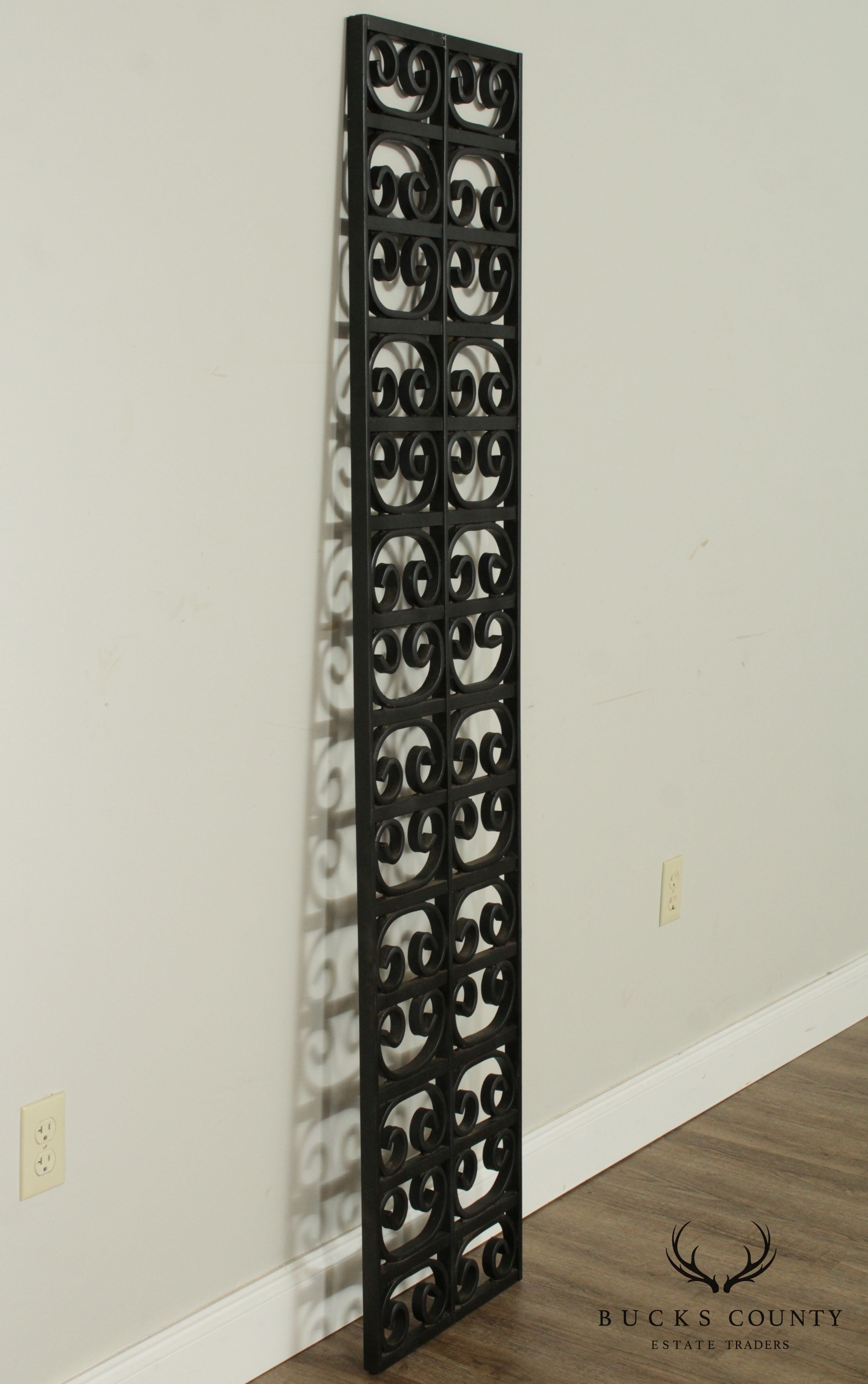 Vintage Custom Quality Wrought Iron Garden Trellis