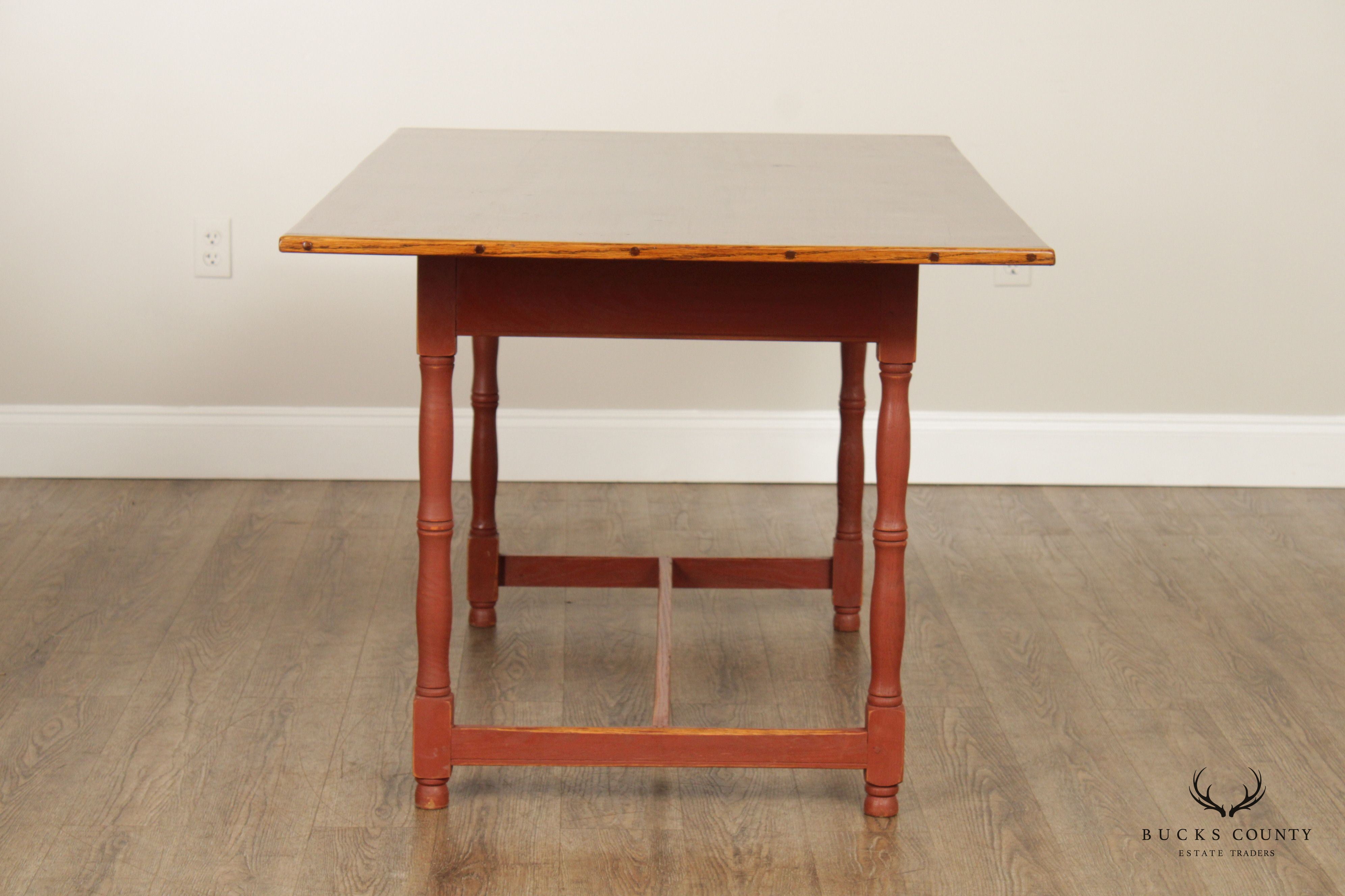 B. MacIntosh Farmhouse Style Painted Pine Dining Table