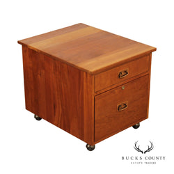 Stickley Mission Collection Cherry Two-Drawer Rolling File Cabinet