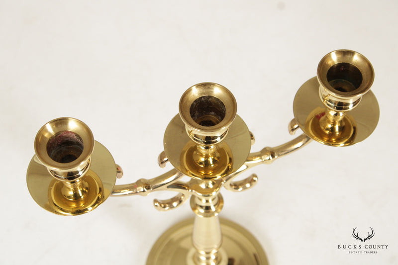 Baldwin Traditional Polished Brass Candelabra