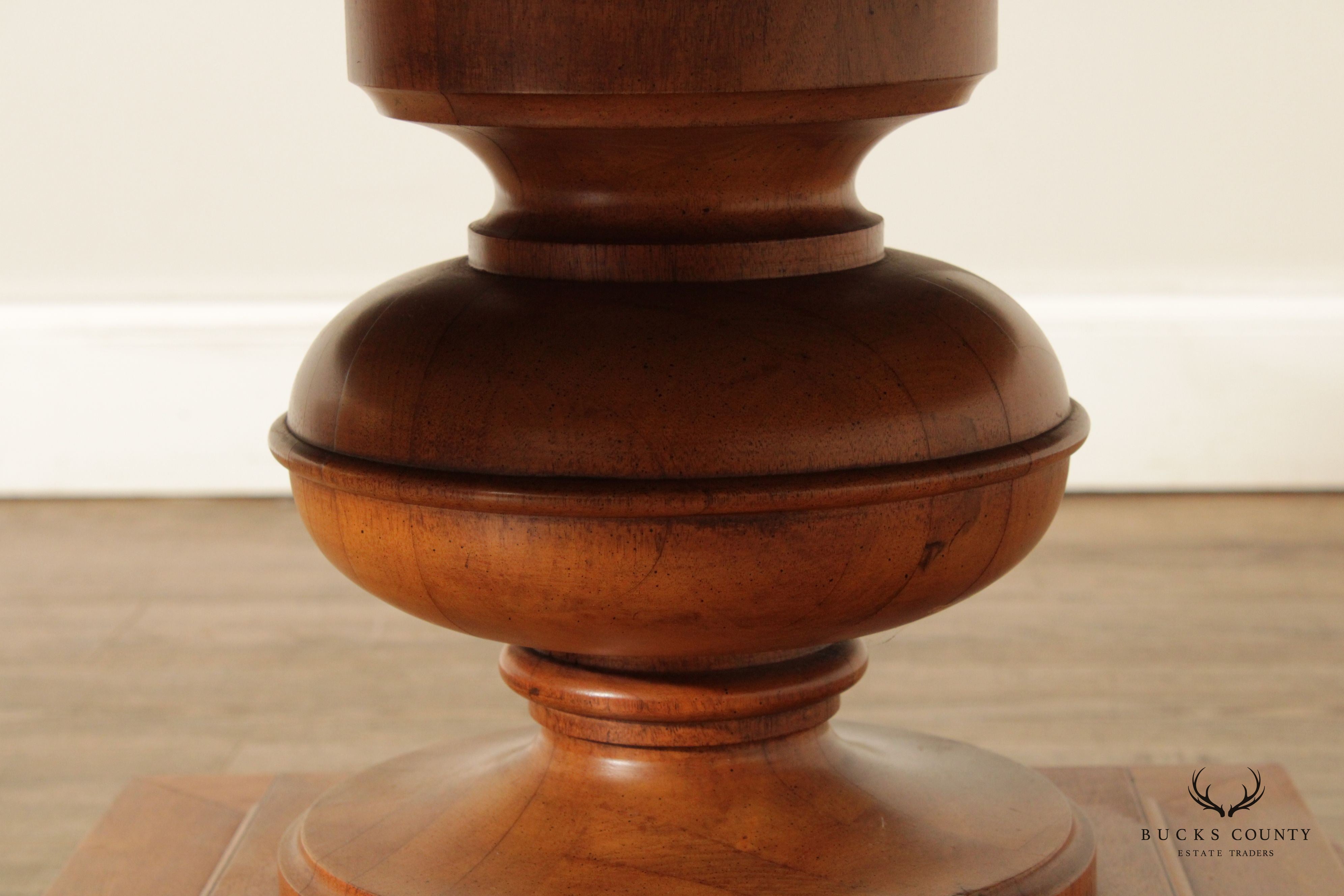 French Style Round Granite Top Pedestal Cocktail Table