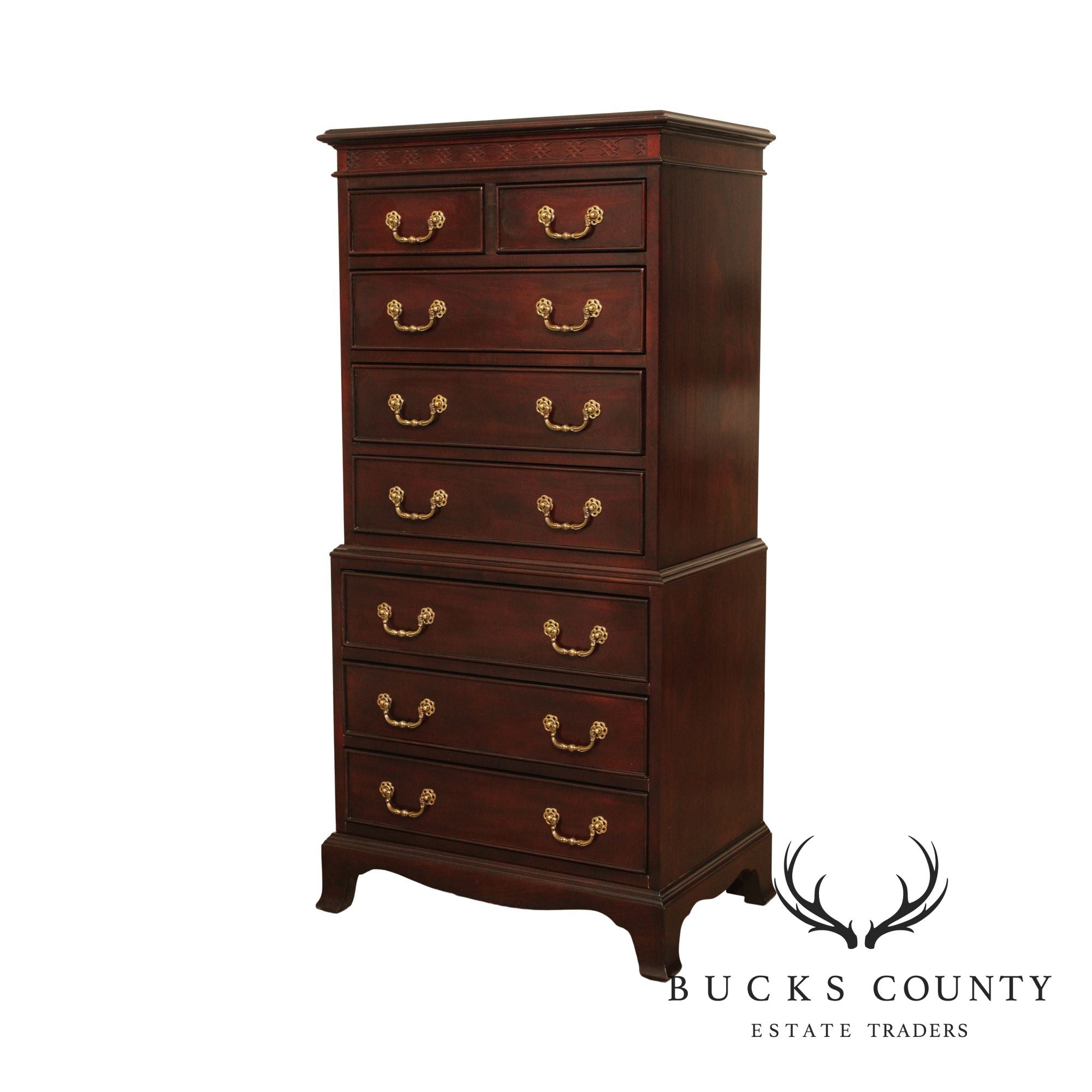 Century Chippendale Style Tall Chest of Drawers