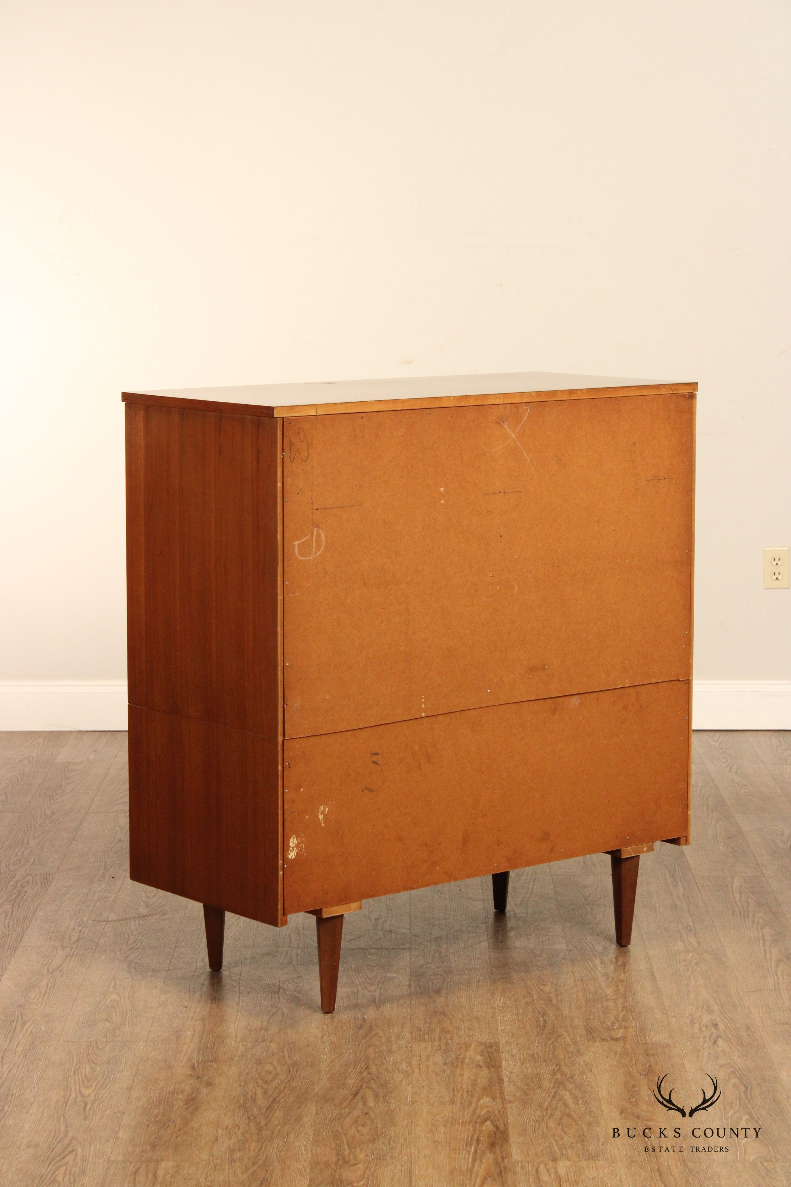 Mid Century Modern Walnut Highboy Chest of Drawers