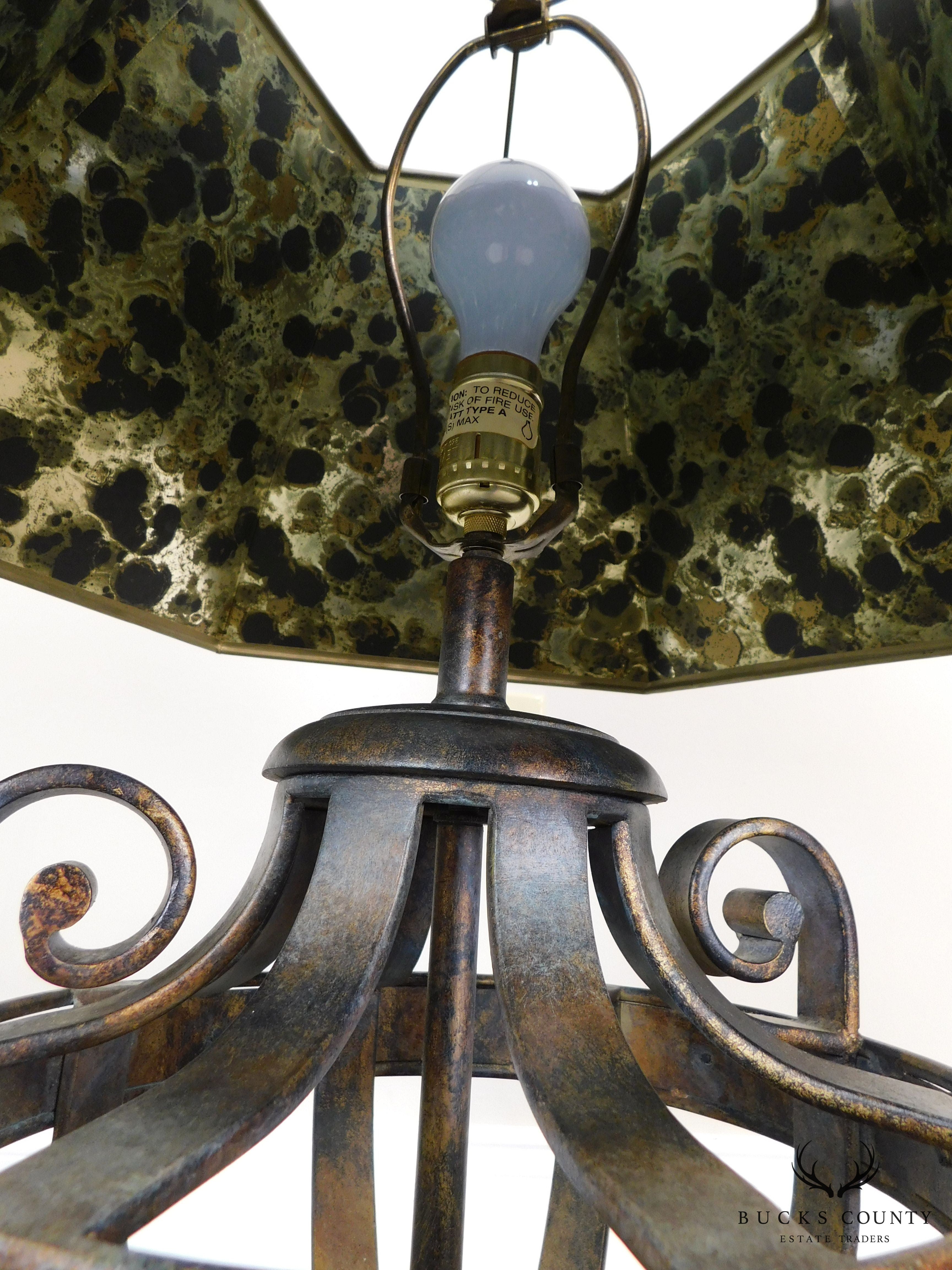 Regency Style Metal Table Lamp Possibly Maitland Smith