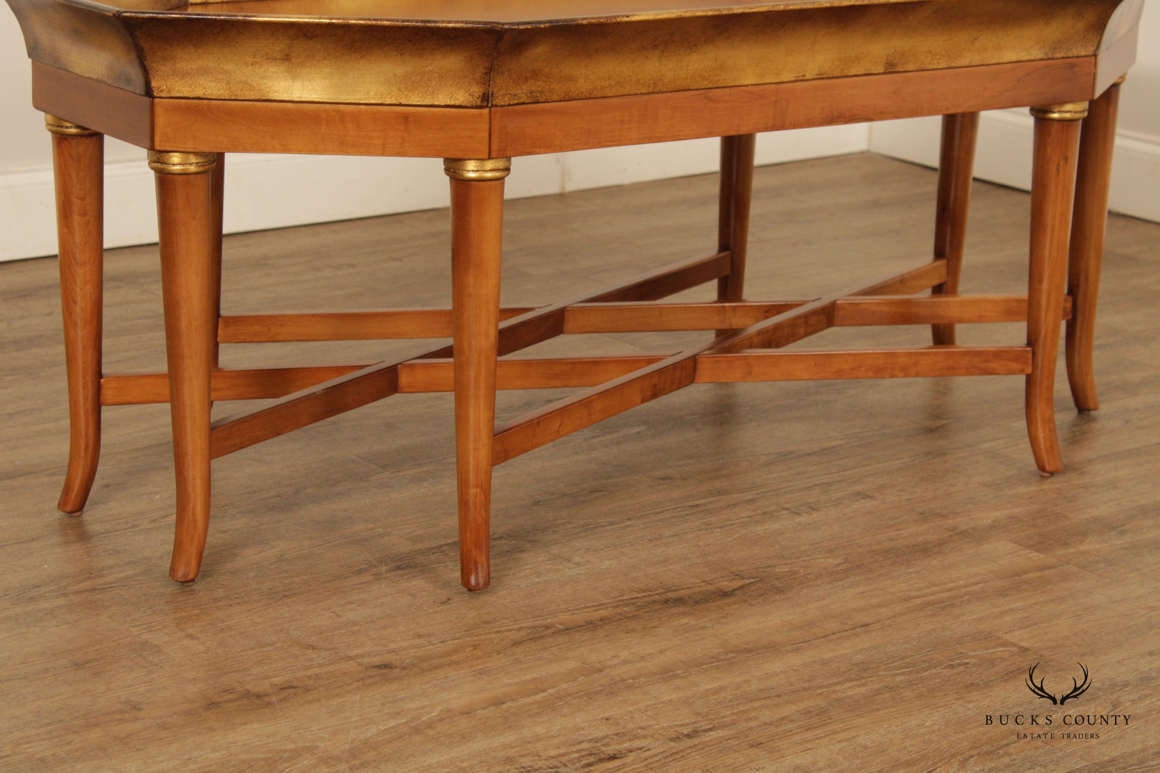 Regency Style Octagonal Oval Coffee Table