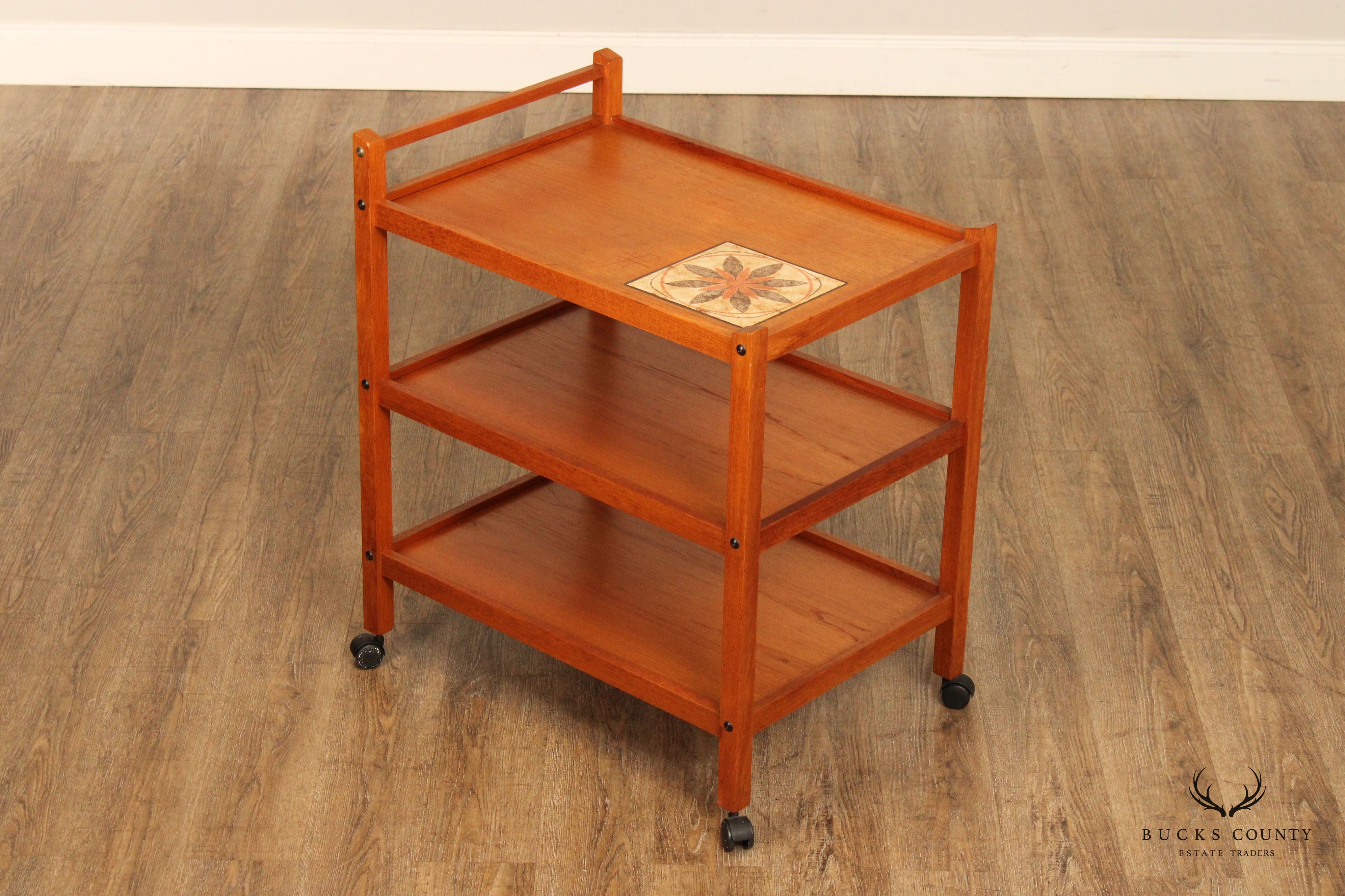 Brdr. Furbo Danish Modern Teak Bar Cart Trolley