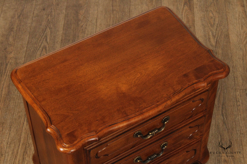 Ethan Allen French Louis XV Style Three Drawer Nightstand