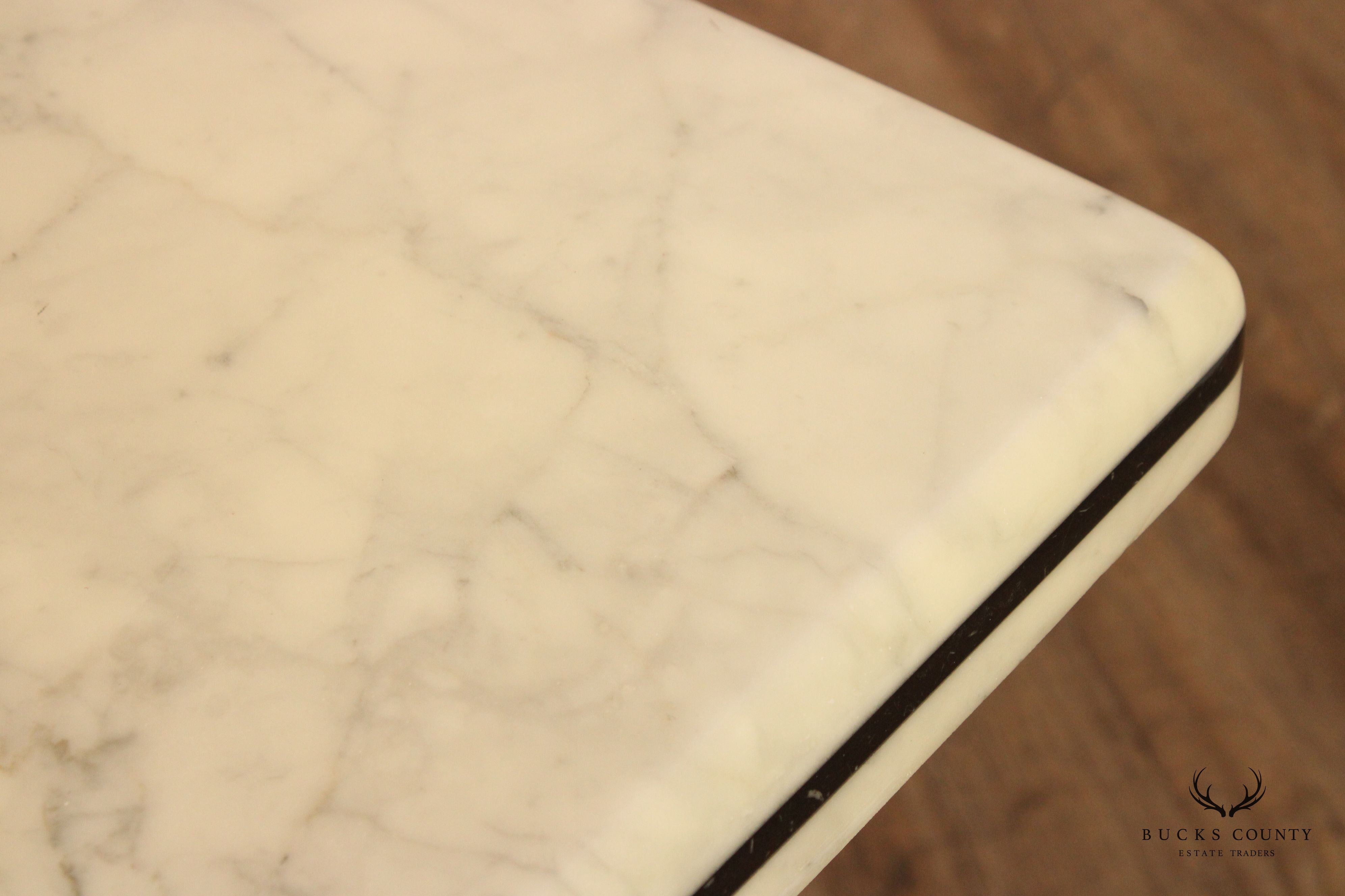 Italian Postmodern Marble Pedestal Console