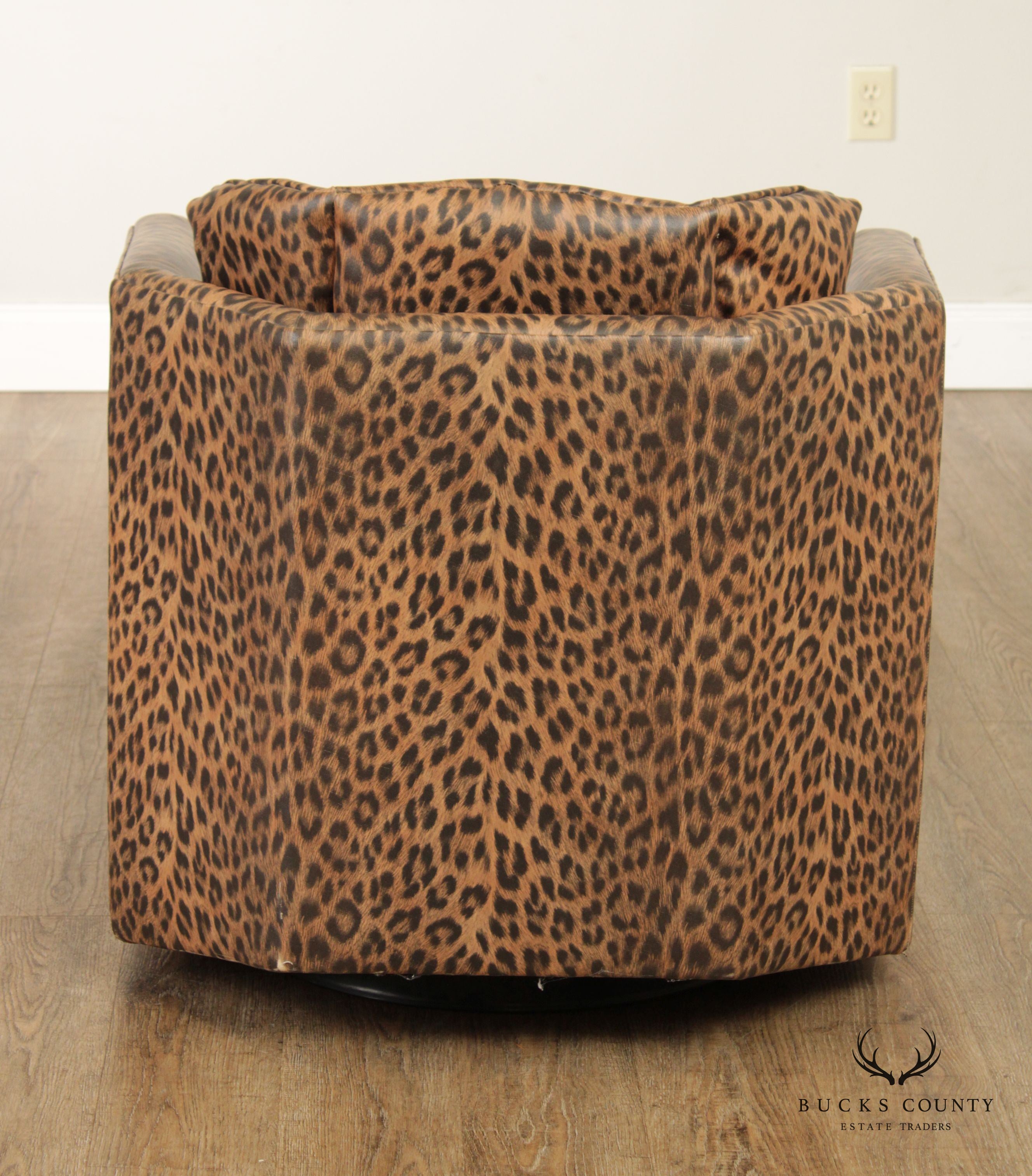 Disque Furniture Corp. Swivel Cheetah Print Swivel Club Chair