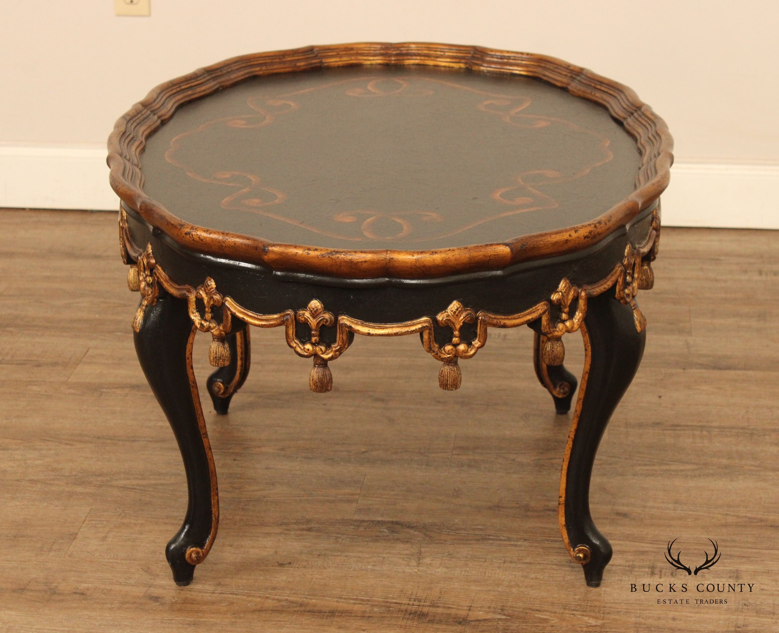 John-Richard French Louis XV Style Partial Gilt Coffee Table