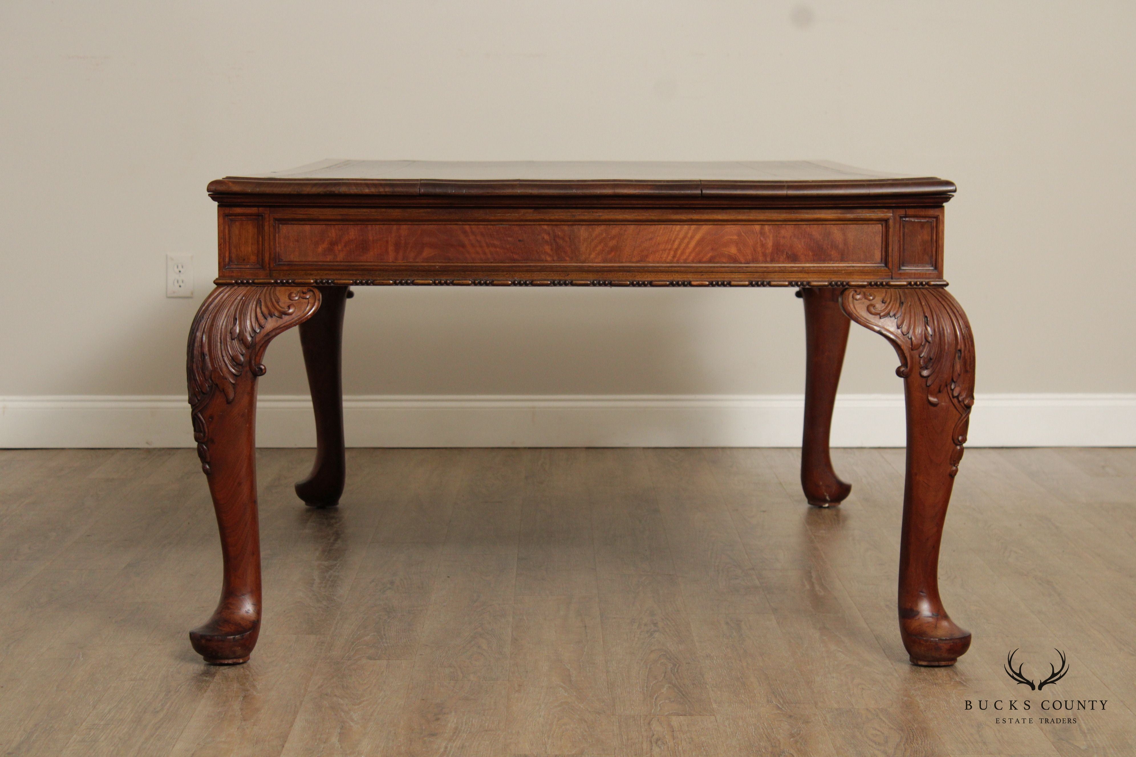 Georgian Style Antique Mahogany Leather Top Partners Desk