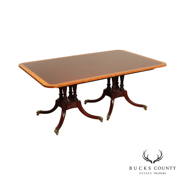 Baker Historic Charleston Reproductions Double Pedestal Banquet Dining Table