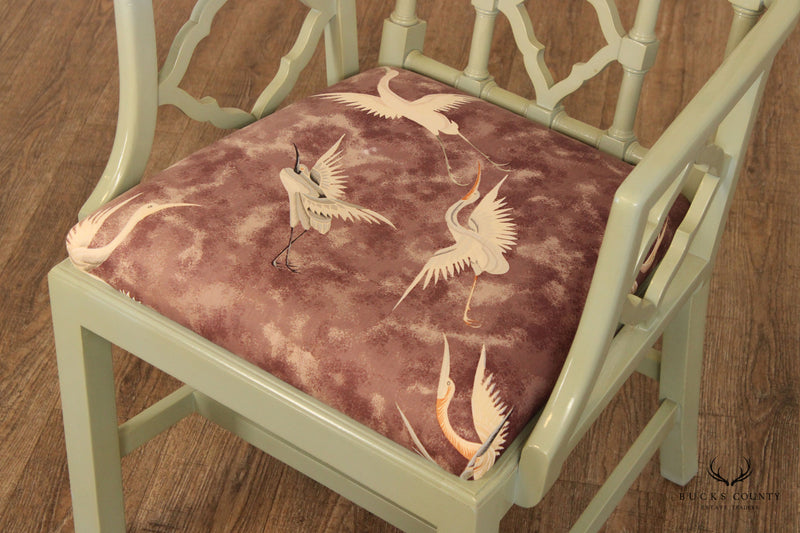 Chinese Chippendale Style Painted Armchair