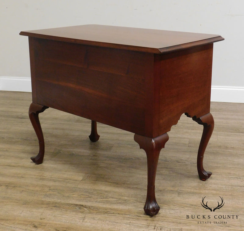 Queen Anne Style 1940's Hand Crafted Mahogany Trifed Foot Lowboy