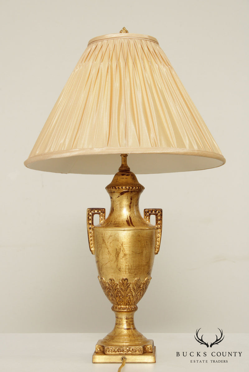 Neoclassical Style Gilded Urn Form Cameo Table Lamp