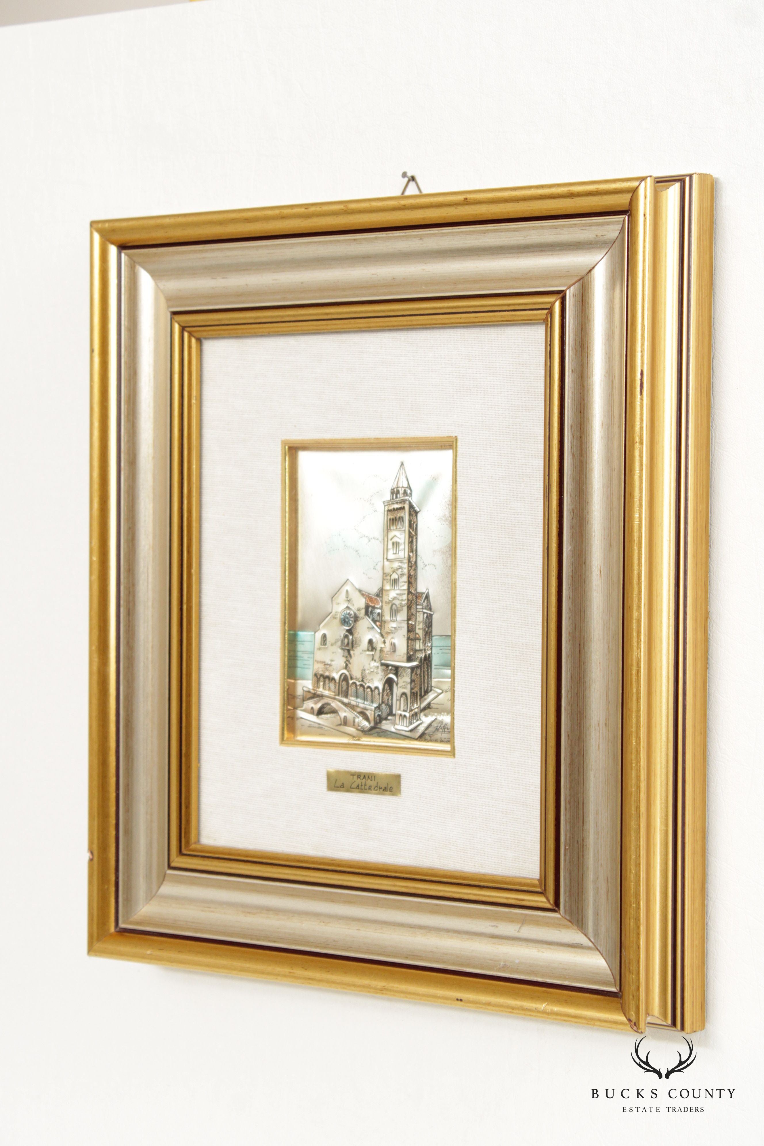 Italian 'La Cattedrale, Trani' Sterling Silver Relief Wall Art