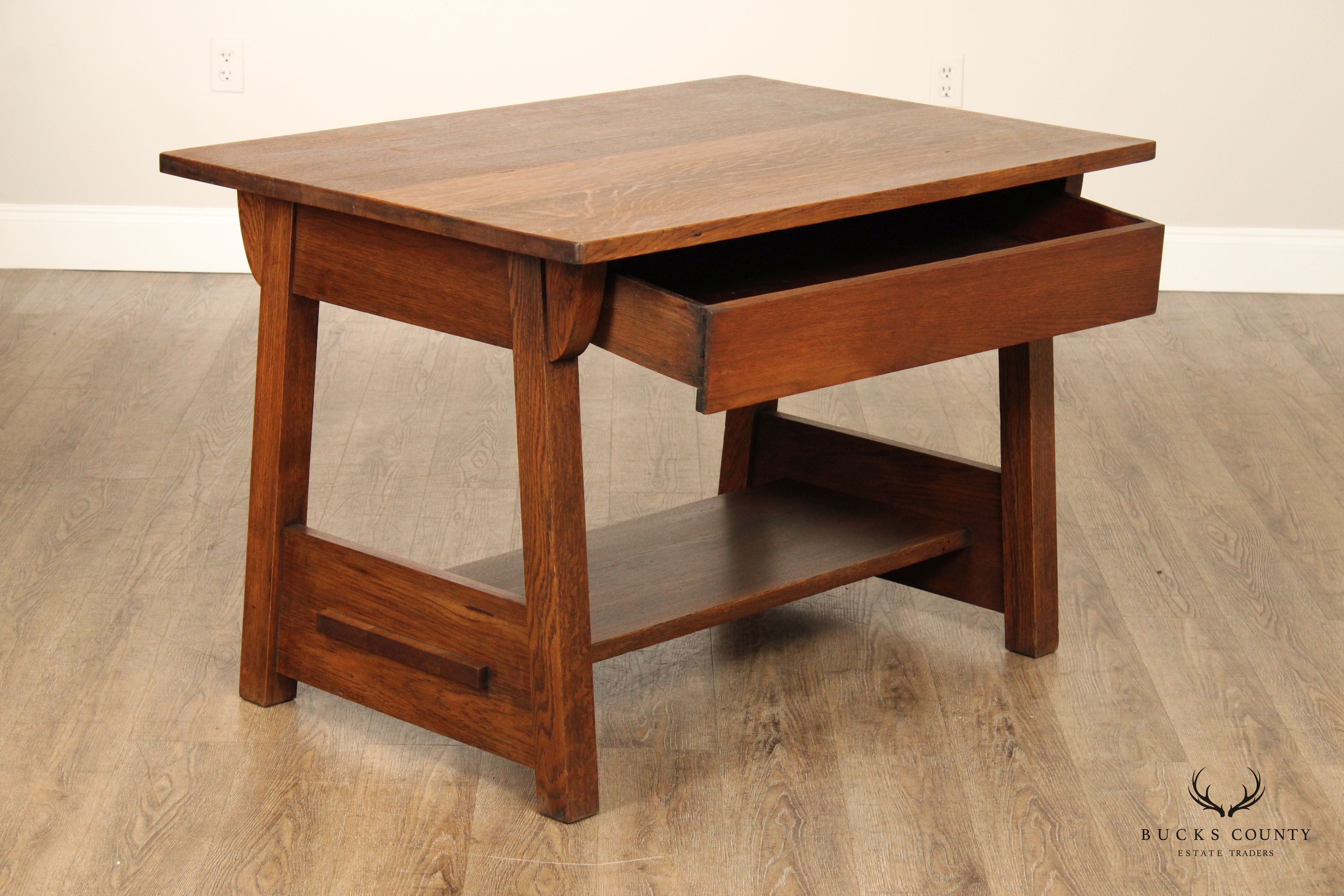 Limbert Antique Mission Oak Library Table