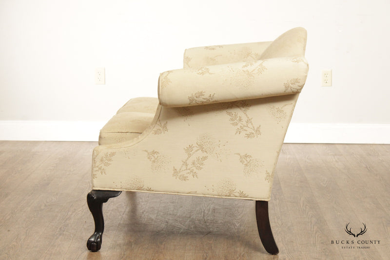 Ethan Allen Chippendale Style Camelback Loveseat