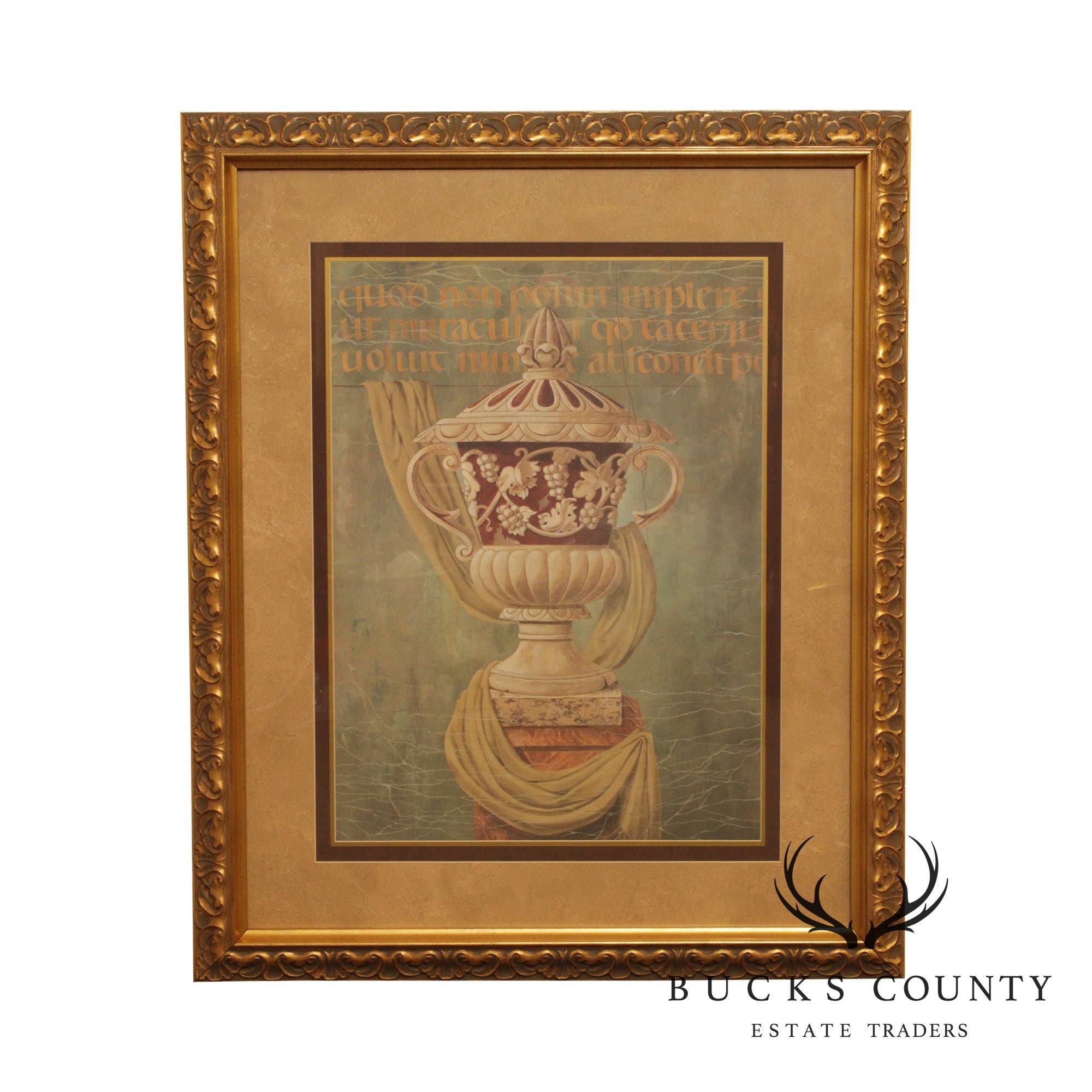 Gloria Eriksen Custom Framed Fine Art Print of Ancient Urn (B)