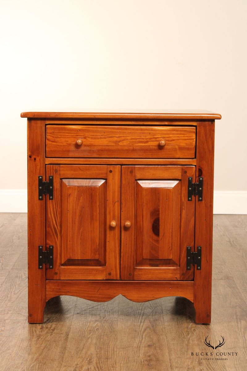 Ethan Allen Country Craftsman Pine Cabinet Nightstand