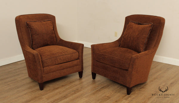 Schumacher Furnishings Classic Modern Style Pair of Lounge Chairs