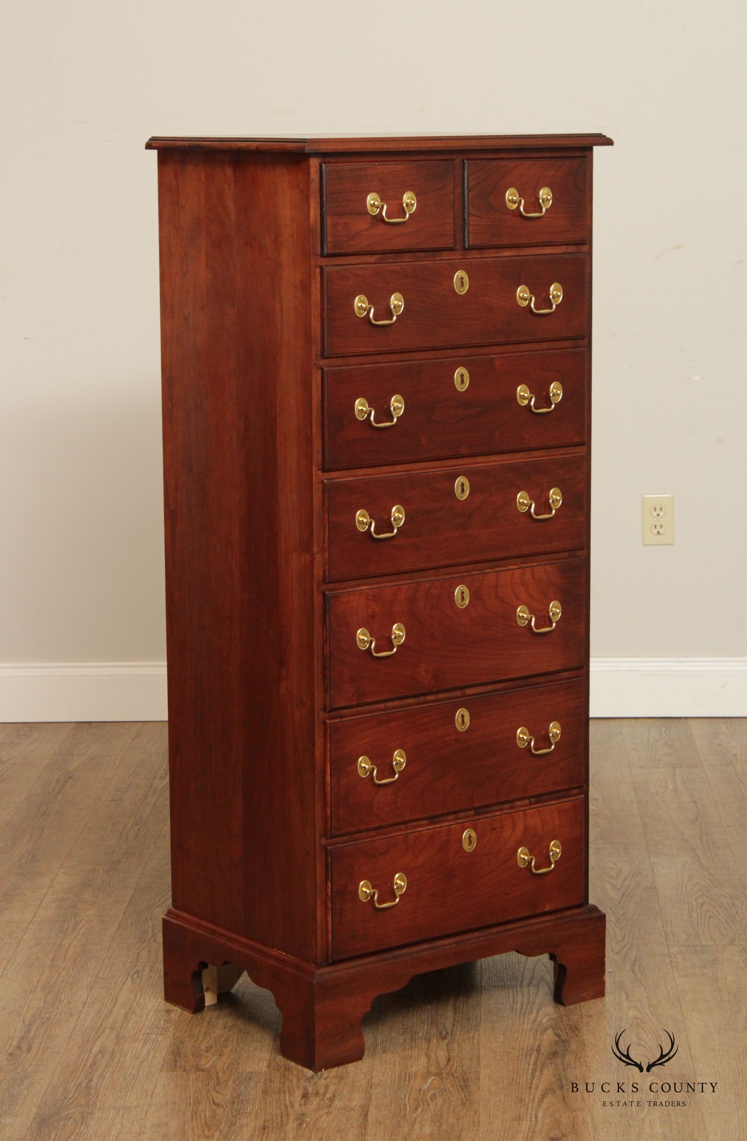 Chippendale Style Cherry Lingerie Chest Semainier