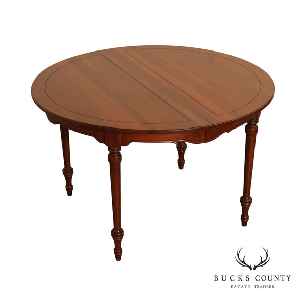 Tell City Chair Co. Early American Style Round Cherry Extendable Dining Table