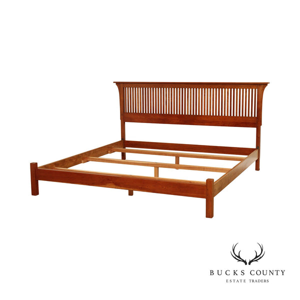 Stickley Mission Collection King Size Cherry Spindle Bed