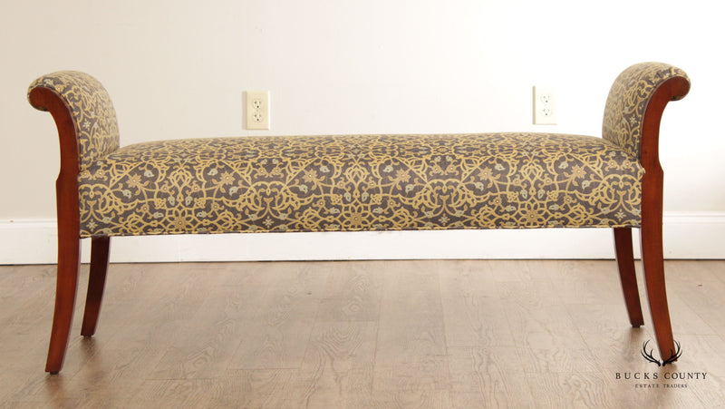 Royal Custom Designs Fabric-Upholstered 'Beacon' Bench