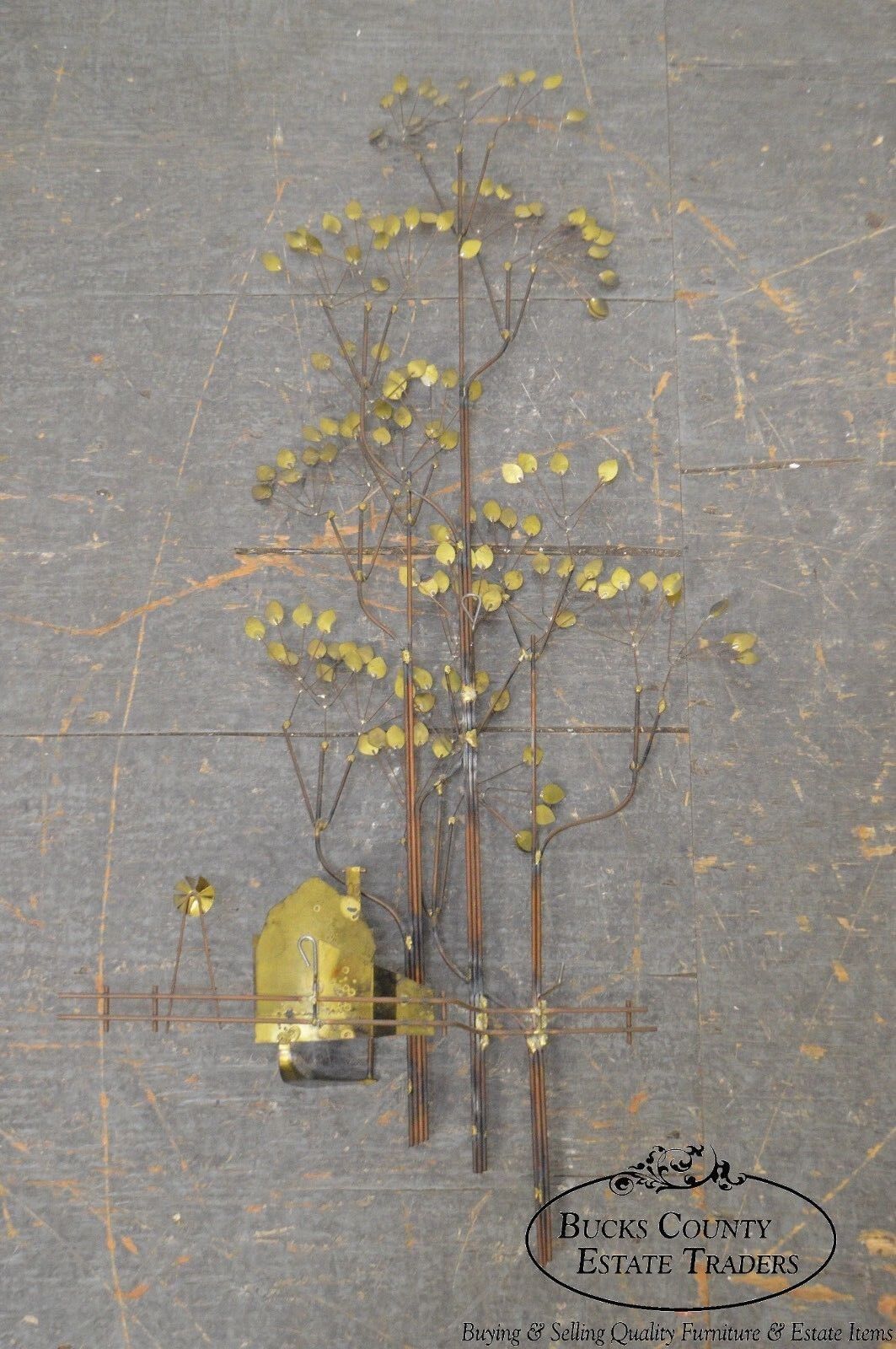 Curtis Jere Farm & Tree Metal Wall Sculpture