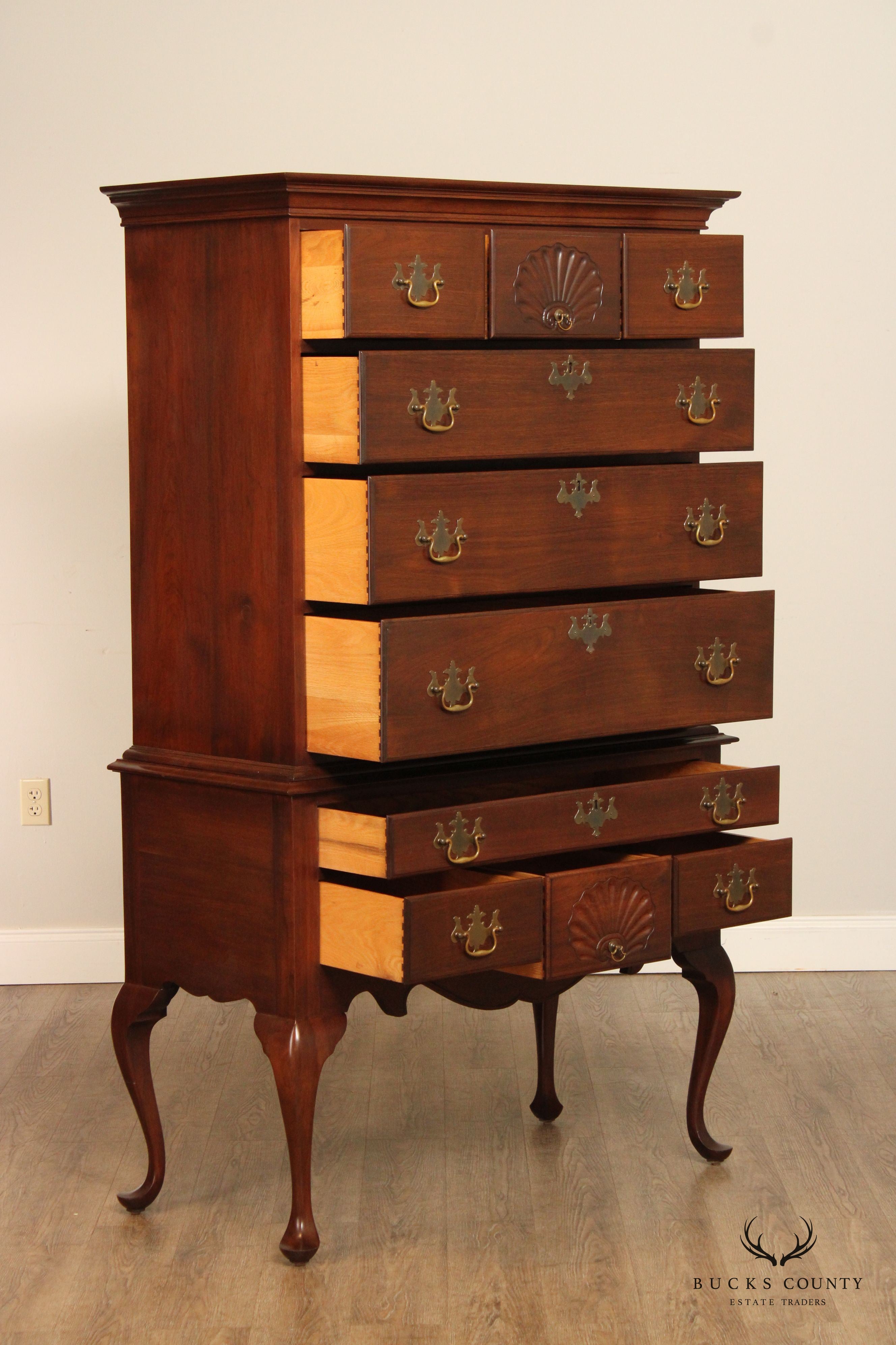 Alvin Rothenberger Bench Made Queen Anne Style Mahogany Highboy