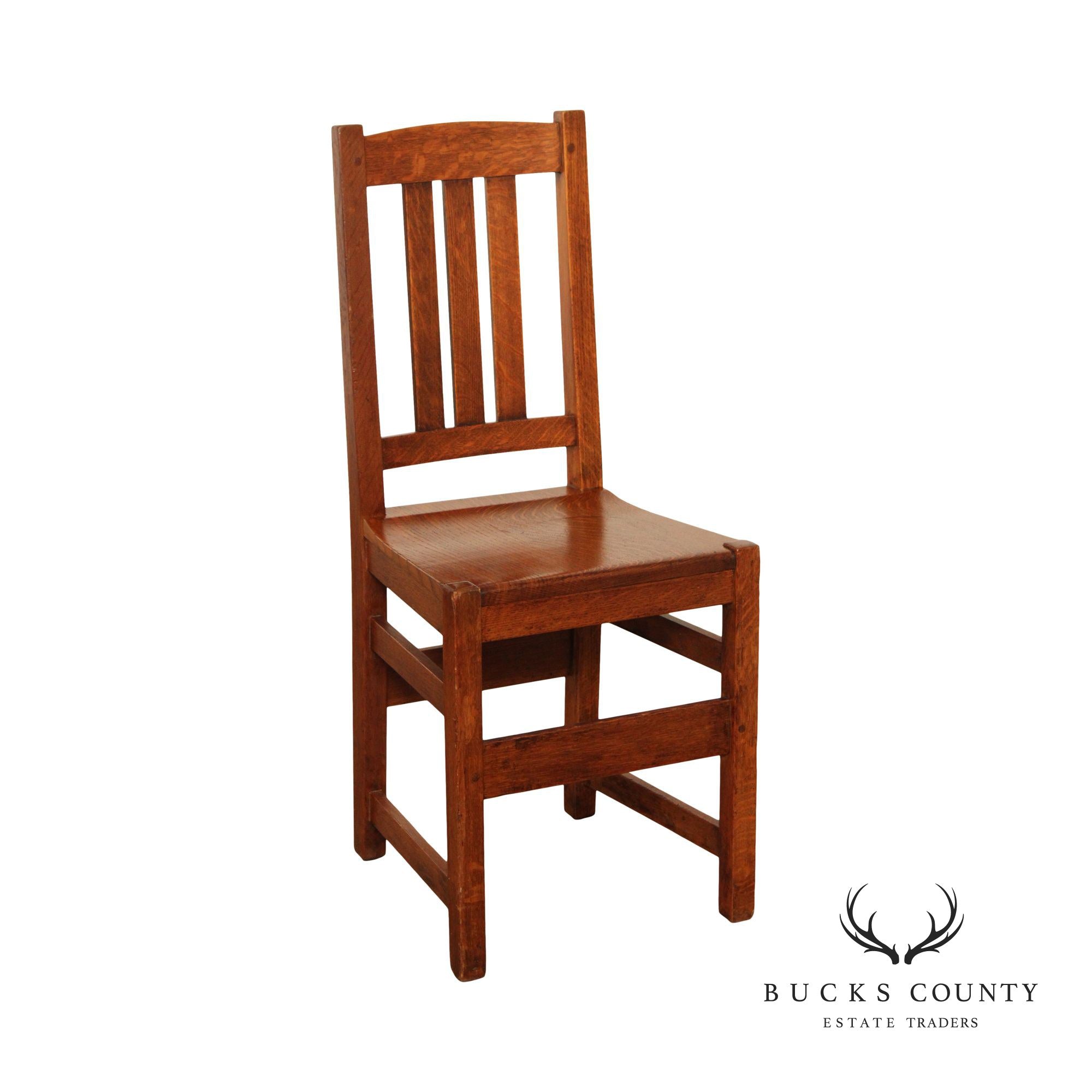 Stickley Associated Cabinetmakers Antique Arts & Craft Mission Oak Side Chair