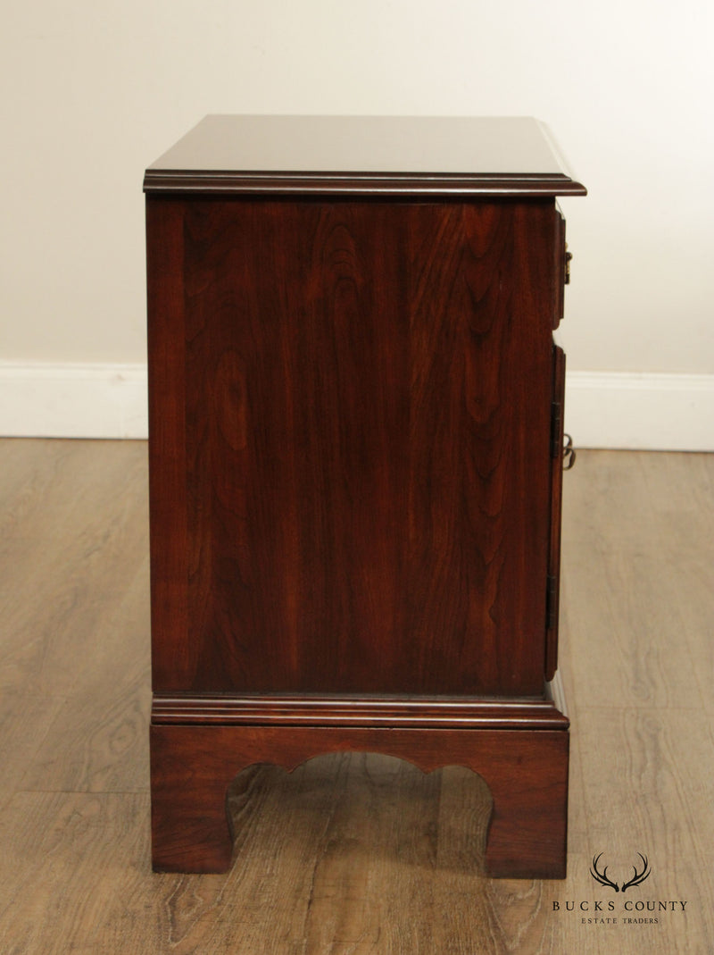 Harden Chippendale Style Solid Cherry Cabinet Nightstand