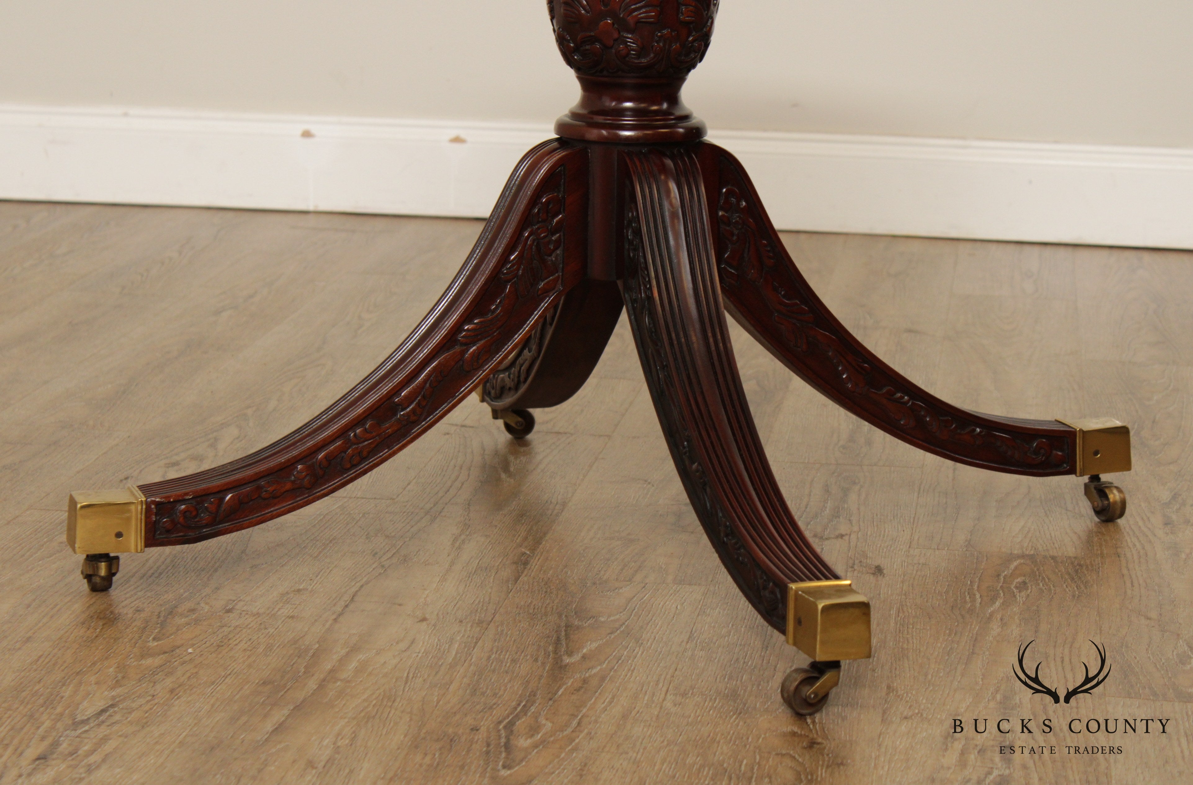 Georgian Style Banded Mahogany Octagonal Table Base