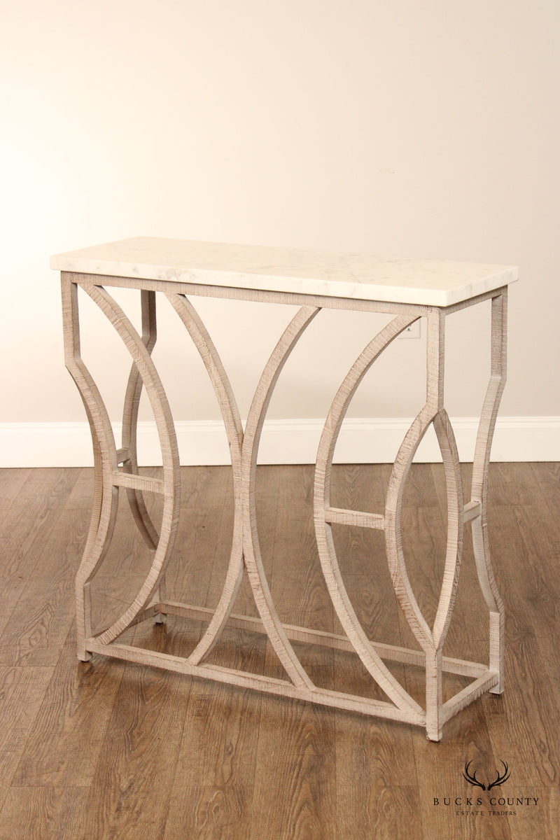 Gabby Furniture 'Helen' Cerused Oak Marble Top Narrow Console Table
