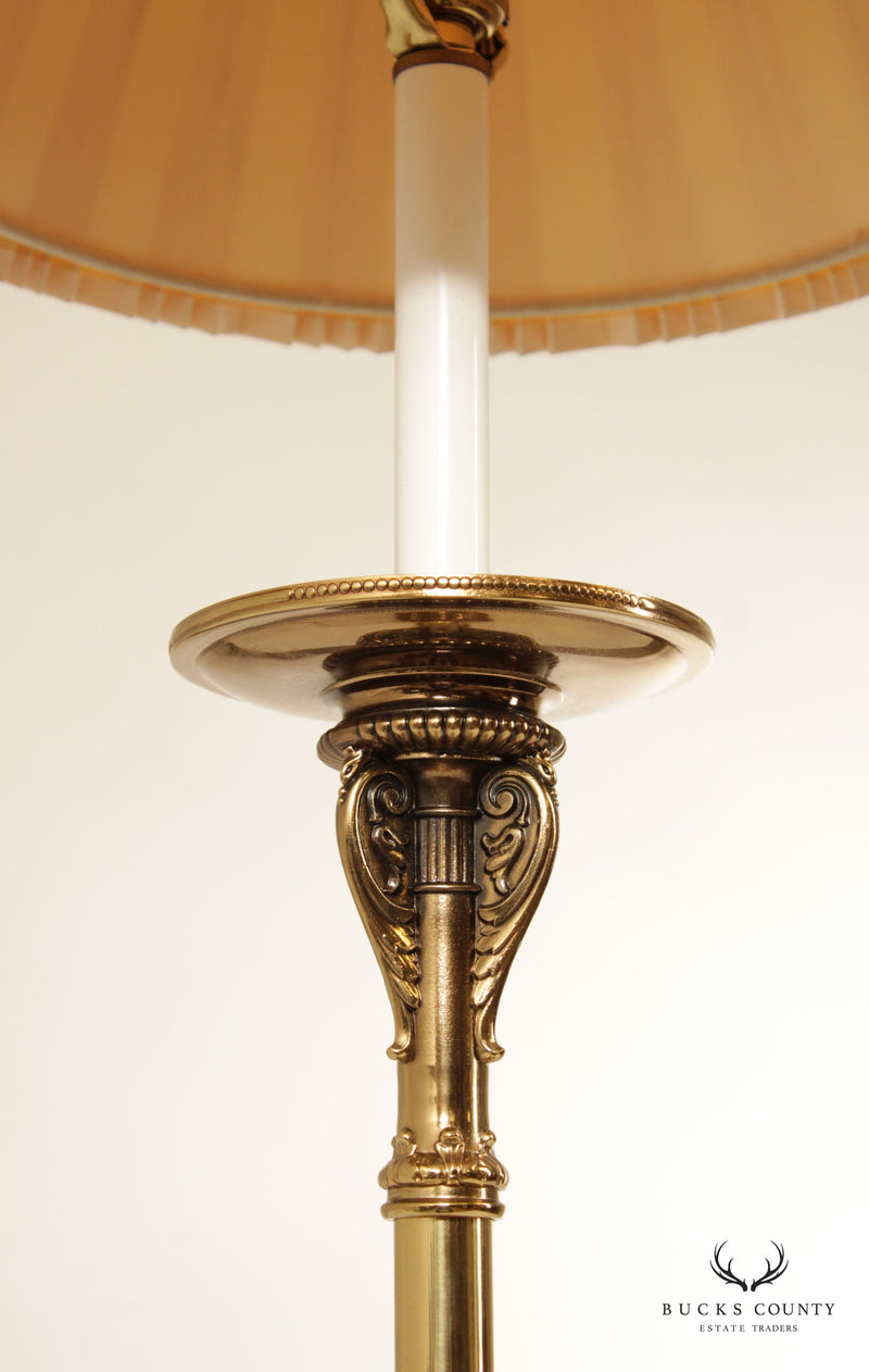 Rembrandt Lamp Co. Brass Candlestick Table Lamp