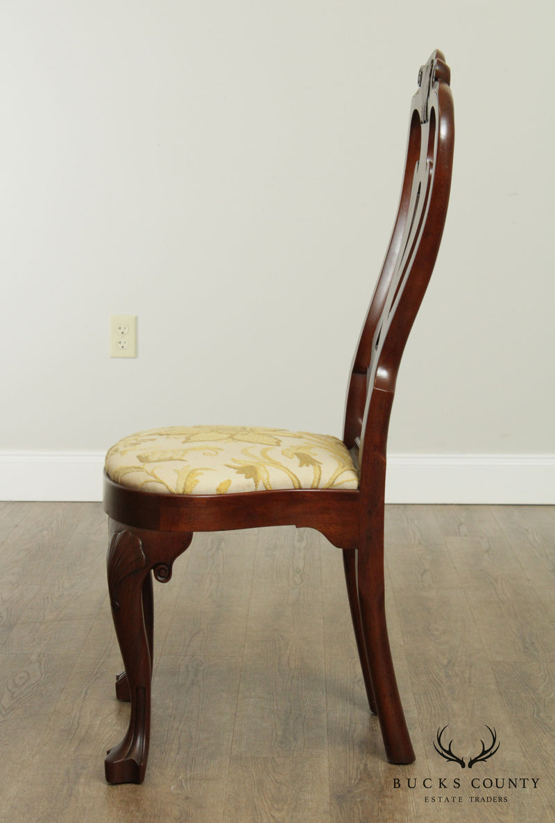 Kittinger Colonial Williamsburg Mahogany Set 6 Queen Anne Dining Chairs