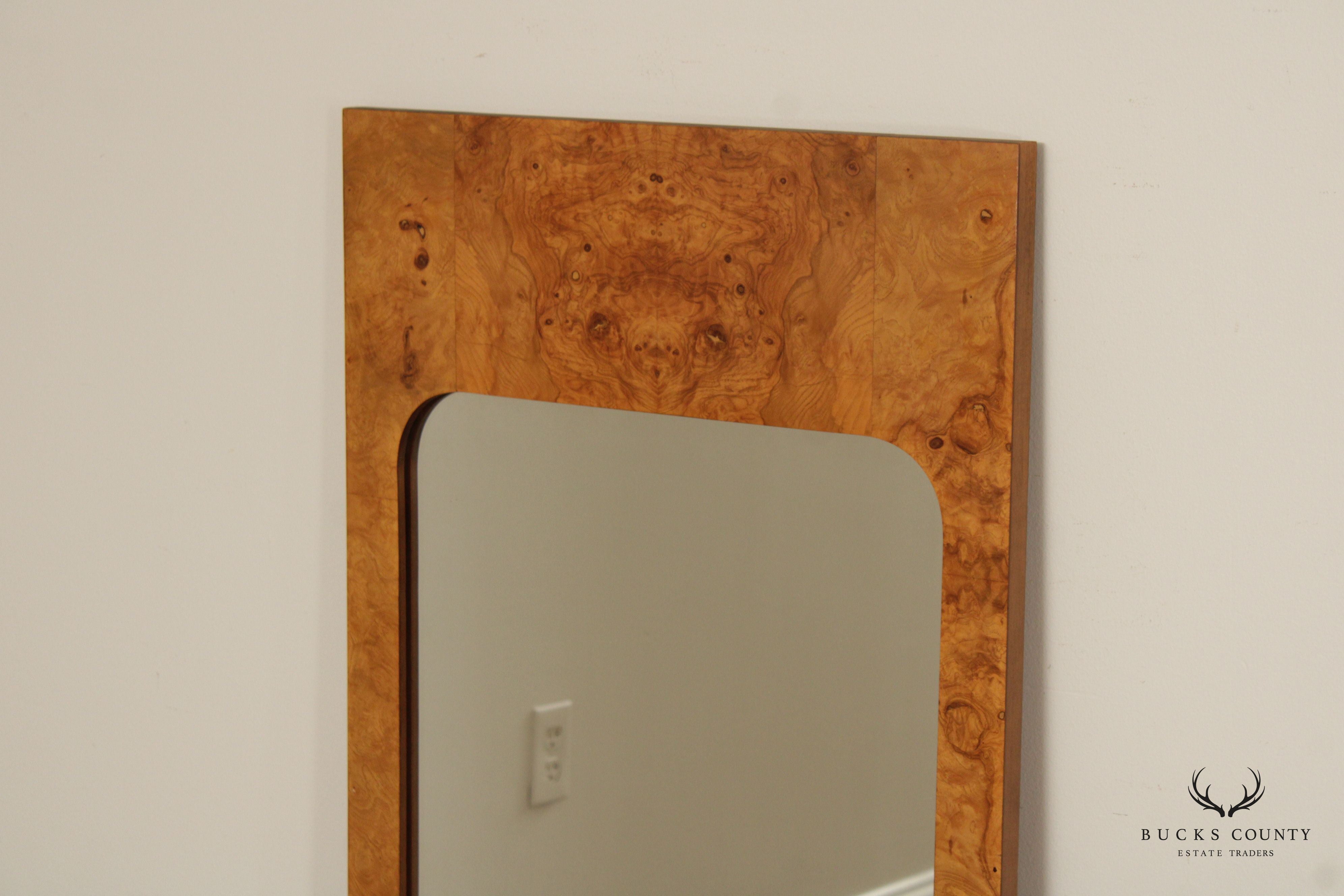 Lane Mid Century Modern Burlwood Accent Wall Mirrors