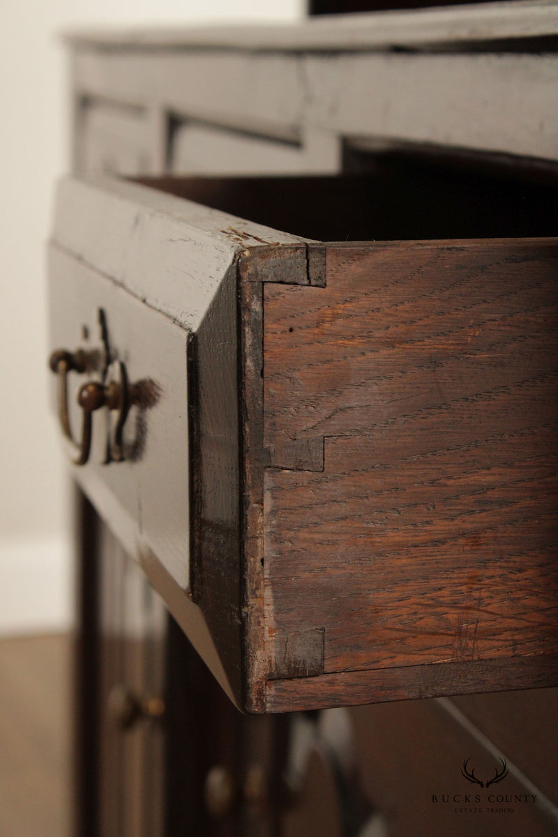 Antique English Oak Plate Cupboard or Hutch