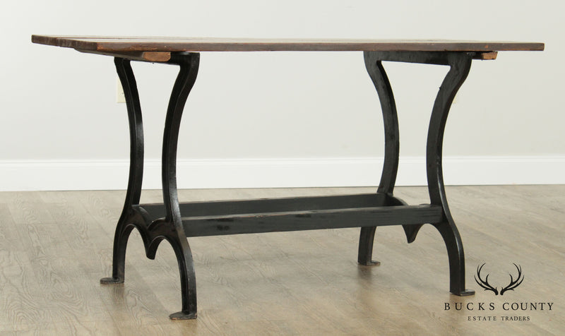 Rustic Custom Crafted Wood And Iron Table