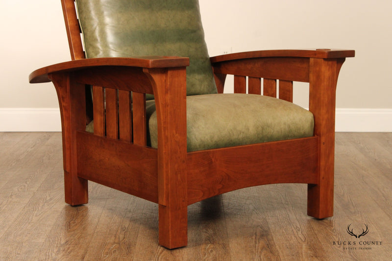 Stickley Mission Collection Cherry Bow Arm Reclining Chair