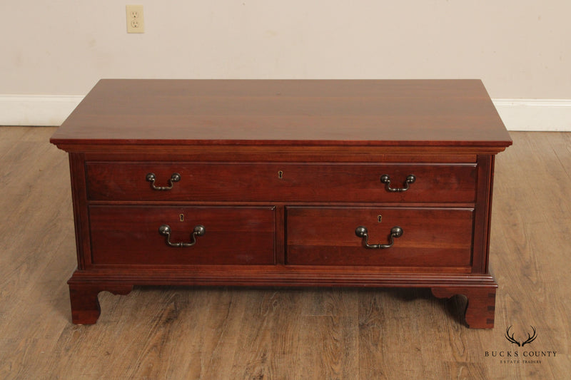 Pennsylvania House Chippendale Style Cherry Storage Coffee Table
