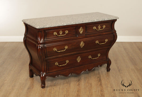 E J Victor French Louis XV Style Bombe Commode Chest