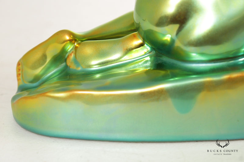 Yrjo Liipola for Zsolnay 'Repentance' Glazed Porcelain Sculpture