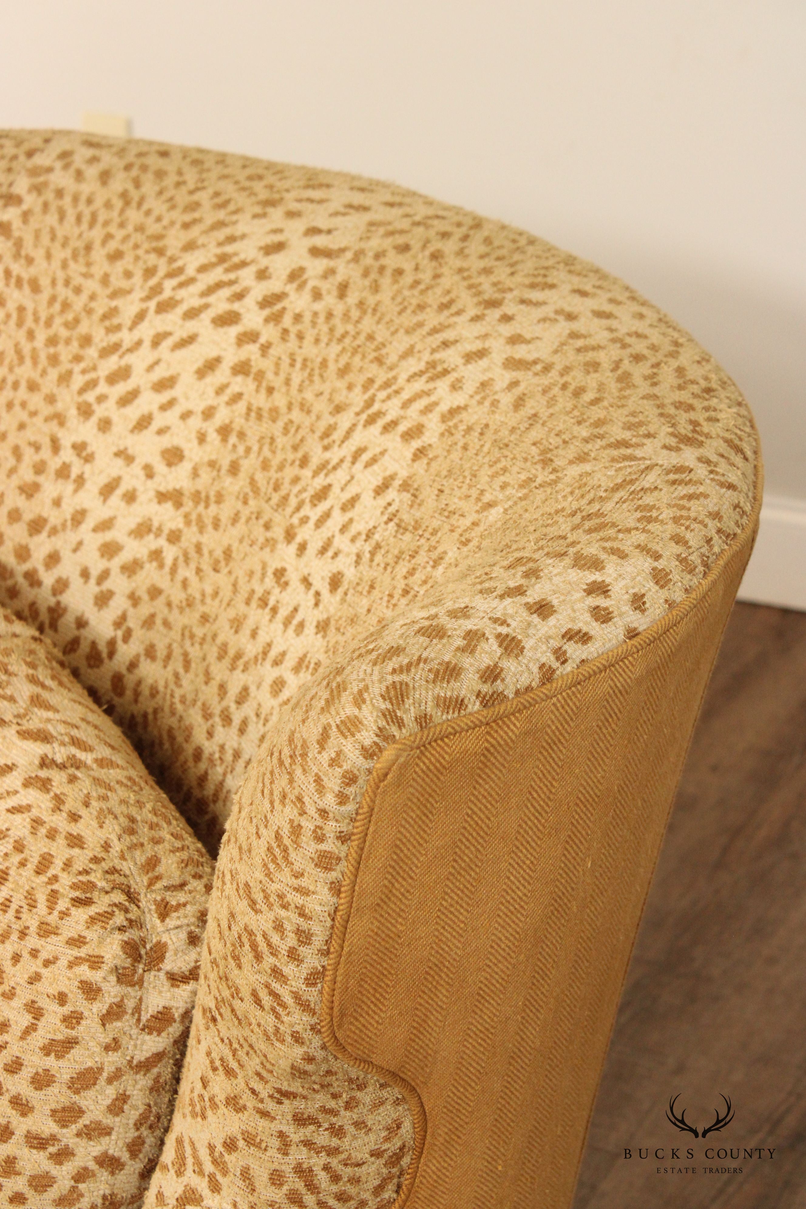 Hickory White Leopard Print Upholstered Club Chair