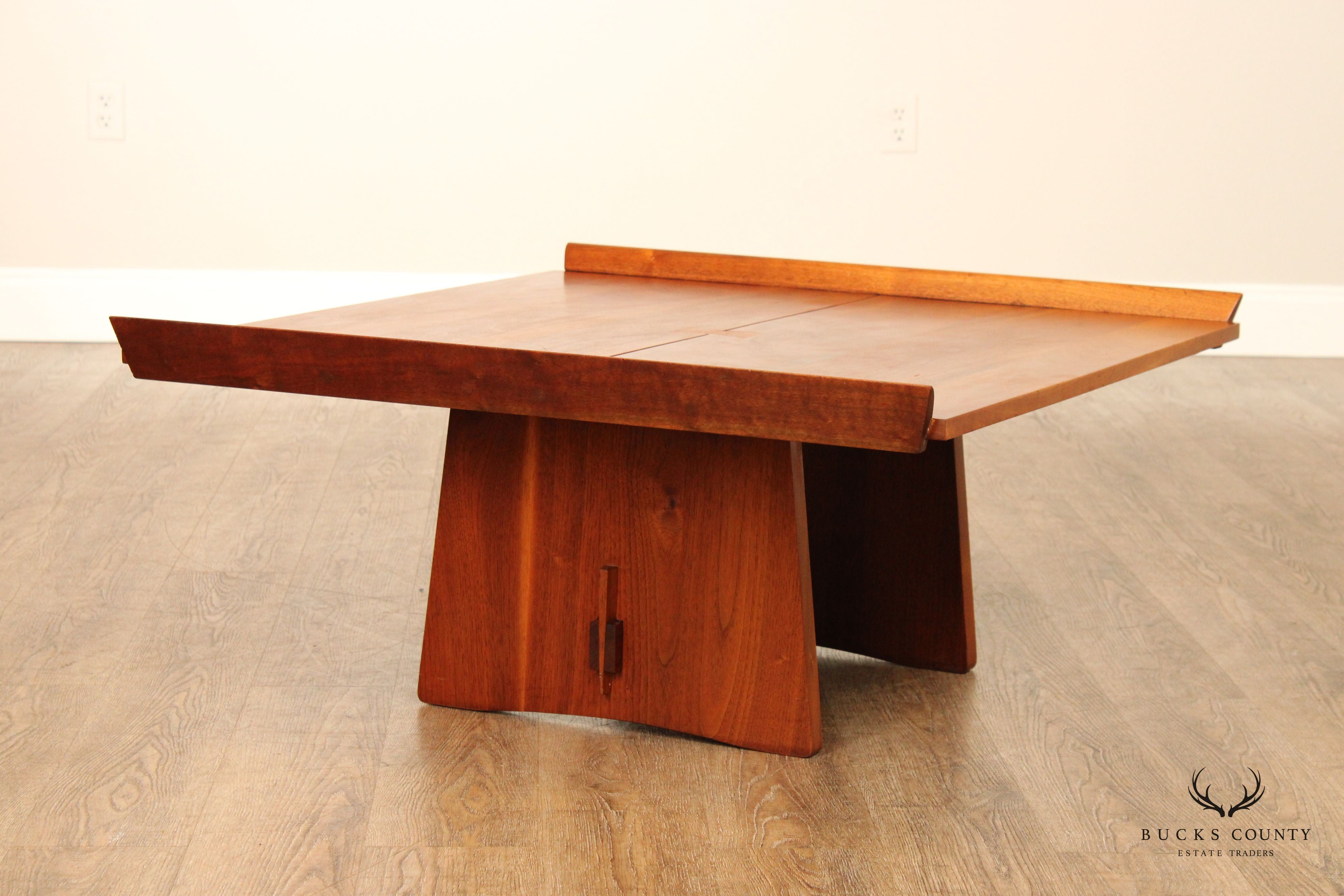 George Nakashima Studio Cherry and Walnut Milk House Coffee Table