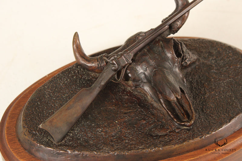Carl Pugliese Western Style 'Sharps Big Fifty' Bronze Sculpture