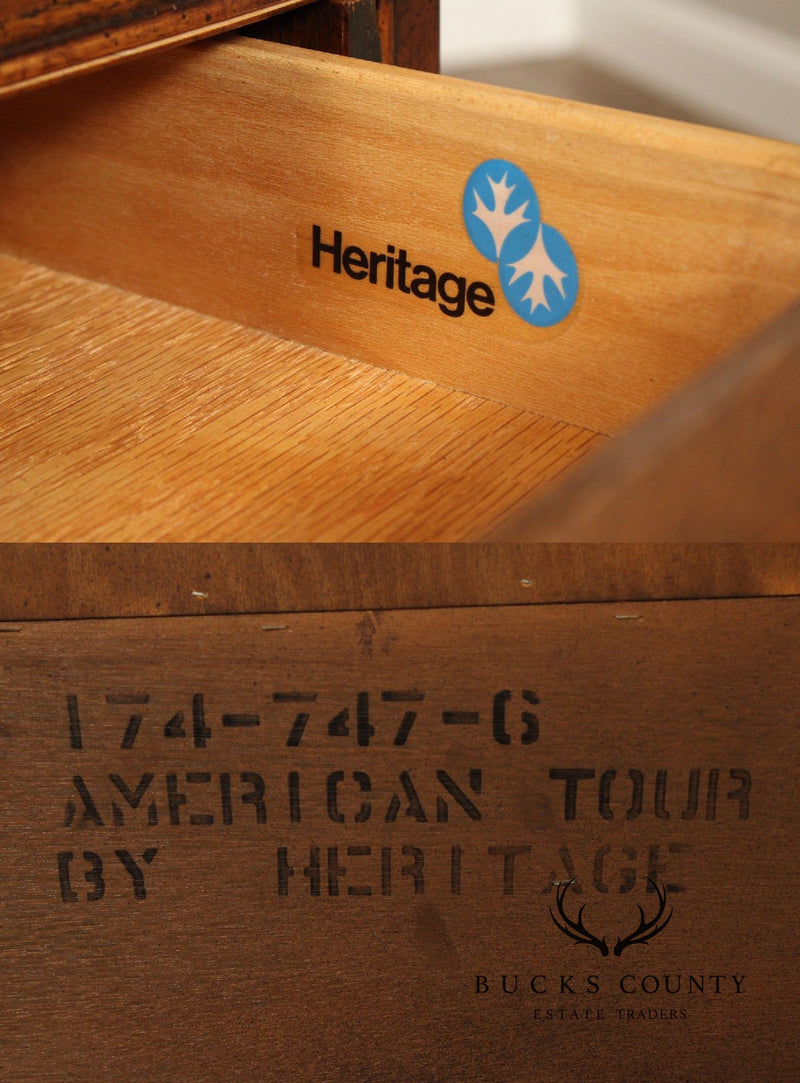 Drexel Heritage 'American Tour' Chippendale Style Oak Secretary Desk