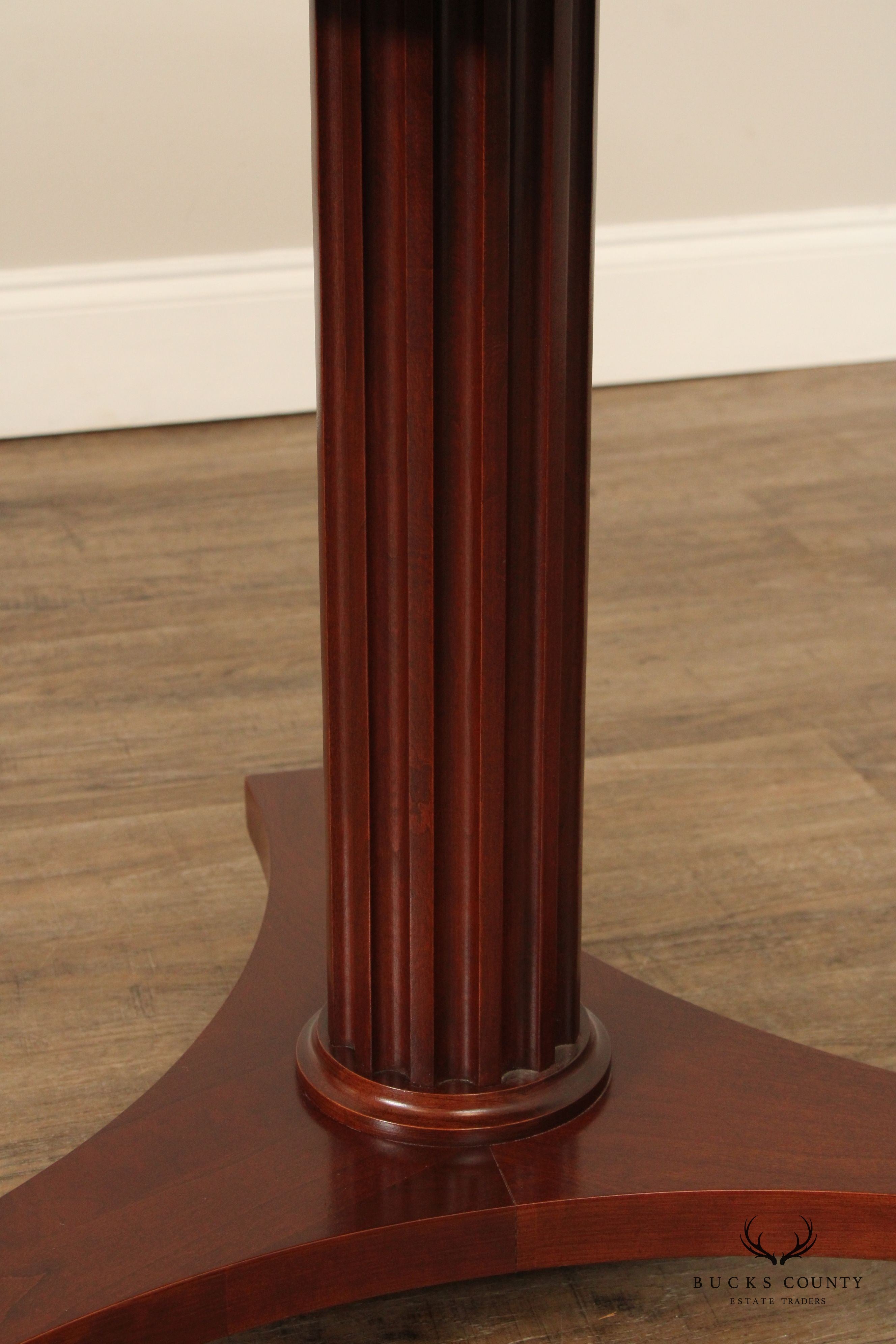 Ethan Allen 'Medallion' Collection Round Cherry Pedestal Side Table